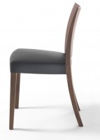 Pimpinella Nuvola in walnut with black leather seat_4