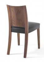 Pimpinella Nuvola in walnut with black leather seat_2