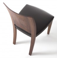 Pimpinella Nuvola in walnut with black leather seat_3