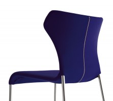 Papilio dining chair, showing the zip for cover removal