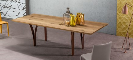 Gap table with natural finish.